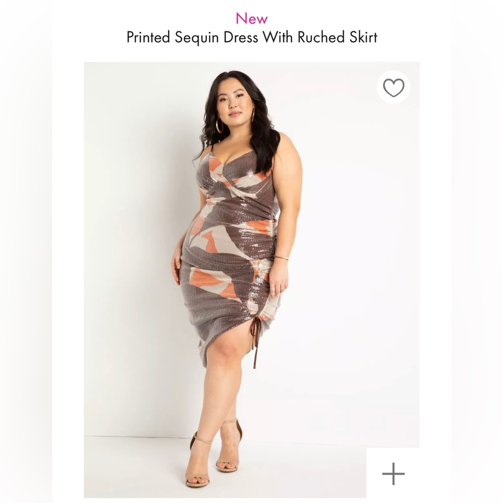 Printed Sequin Dress - Little Stretch